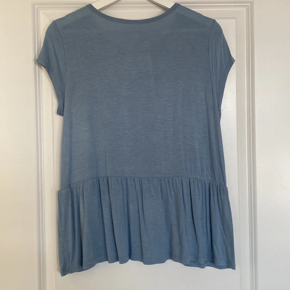 Blue Peplum Top - medium - Picture 4 of 4
